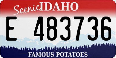 ID license plate E483736