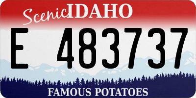 ID license plate E483737