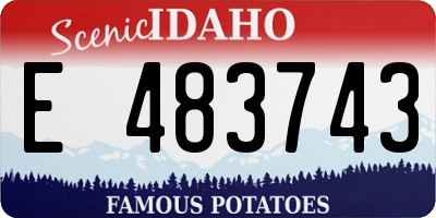 ID license plate E483743