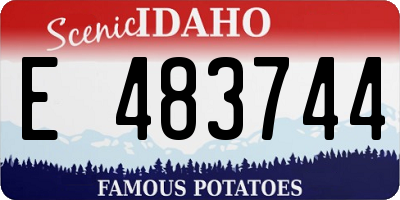 ID license plate E483744