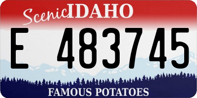 ID license plate E483745