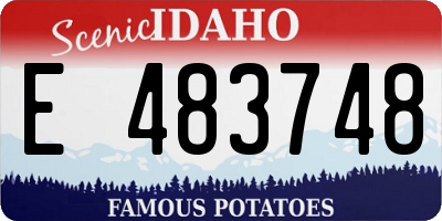 ID license plate E483748