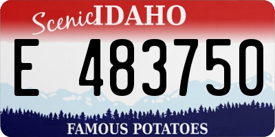 ID license plate E483750