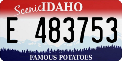 ID license plate E483753