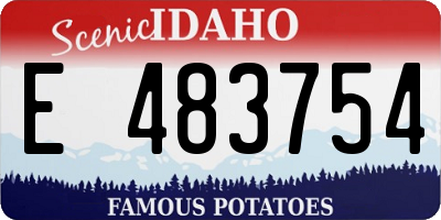 ID license plate E483754