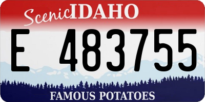 ID license plate E483755