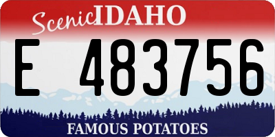 ID license plate E483756