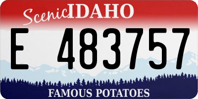 ID license plate E483757