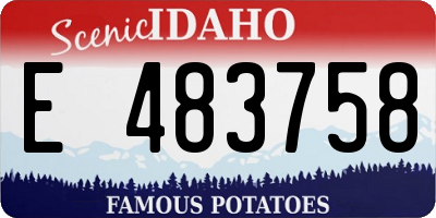 ID license plate E483758