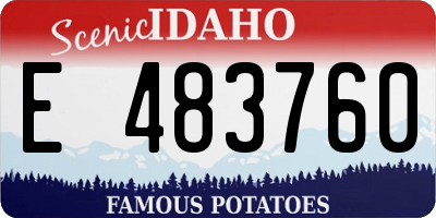 ID license plate E483760