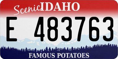 ID license plate E483763