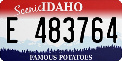 ID license plate E483764