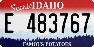 ID license plate E483767