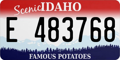 ID license plate E483768