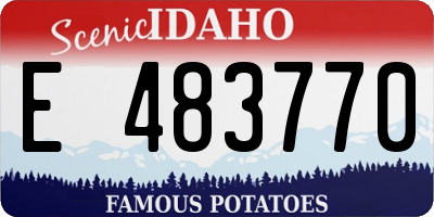 ID license plate E483770