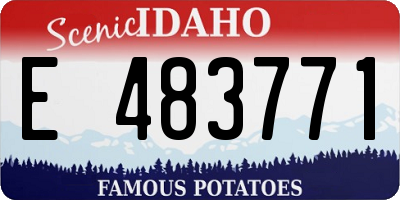 ID license plate E483771