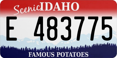 ID license plate E483775