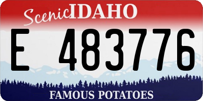 ID license plate E483776