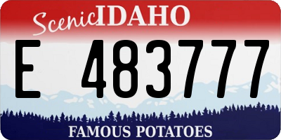 ID license plate E483777