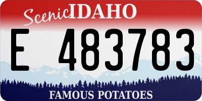 ID license plate E483783