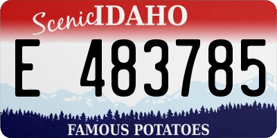 ID license plate E483785