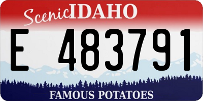 ID license plate E483791