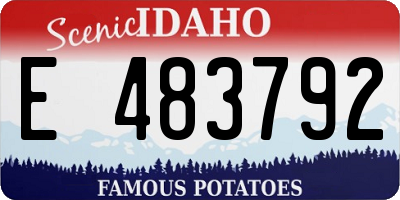 ID license plate E483792