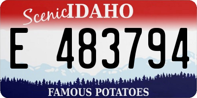 ID license plate E483794