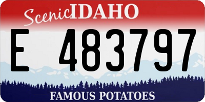ID license plate E483797