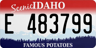ID license plate E483799