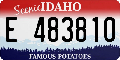 ID license plate E483810