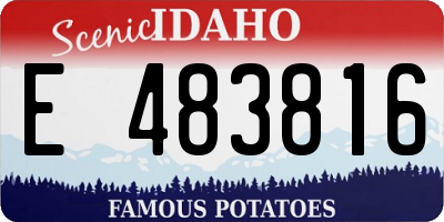 ID license plate E483816