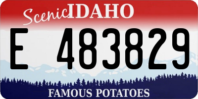 ID license plate E483829