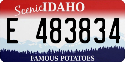 ID license plate E483834