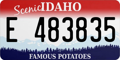 ID license plate E483835