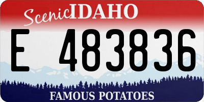 ID license plate E483836