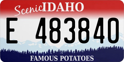 ID license plate E483840
