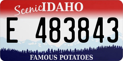 ID license plate E483843