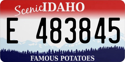 ID license plate E483845