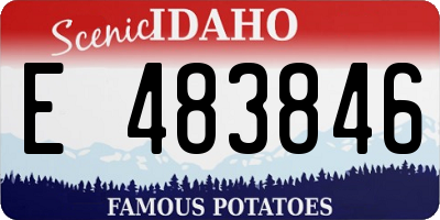 ID license plate E483846