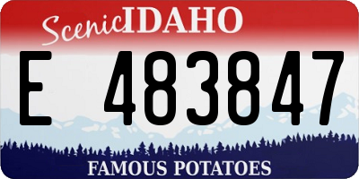 ID license plate E483847
