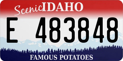 ID license plate E483848