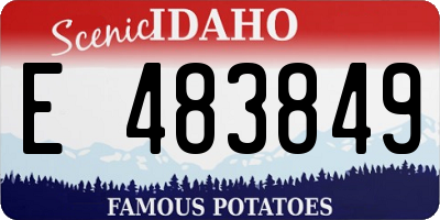 ID license plate E483849