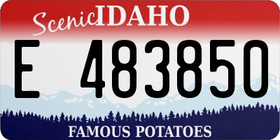 ID license plate E483850