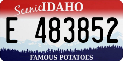 ID license plate E483852