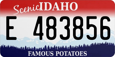 ID license plate E483856