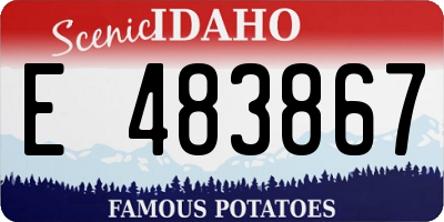 ID license plate E483867