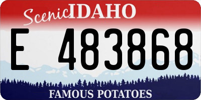 ID license plate E483868