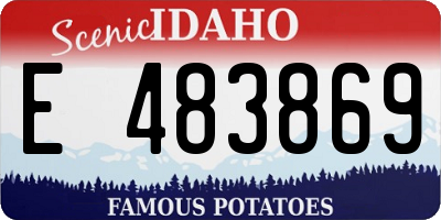 ID license plate E483869
