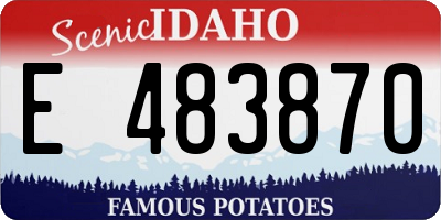 ID license plate E483870